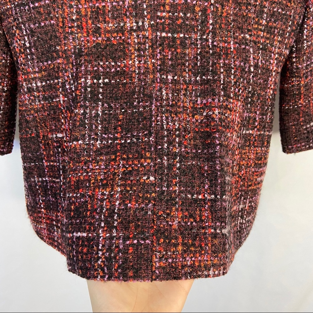 Classiques Entier red & black tweed jacket S - Picture 8 of 9